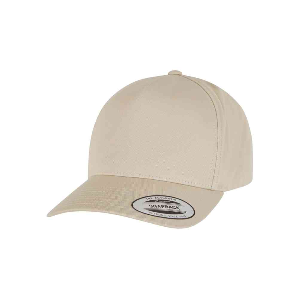 Flexfit - 5-Panel Curved Classic Snapback Cap - Beige